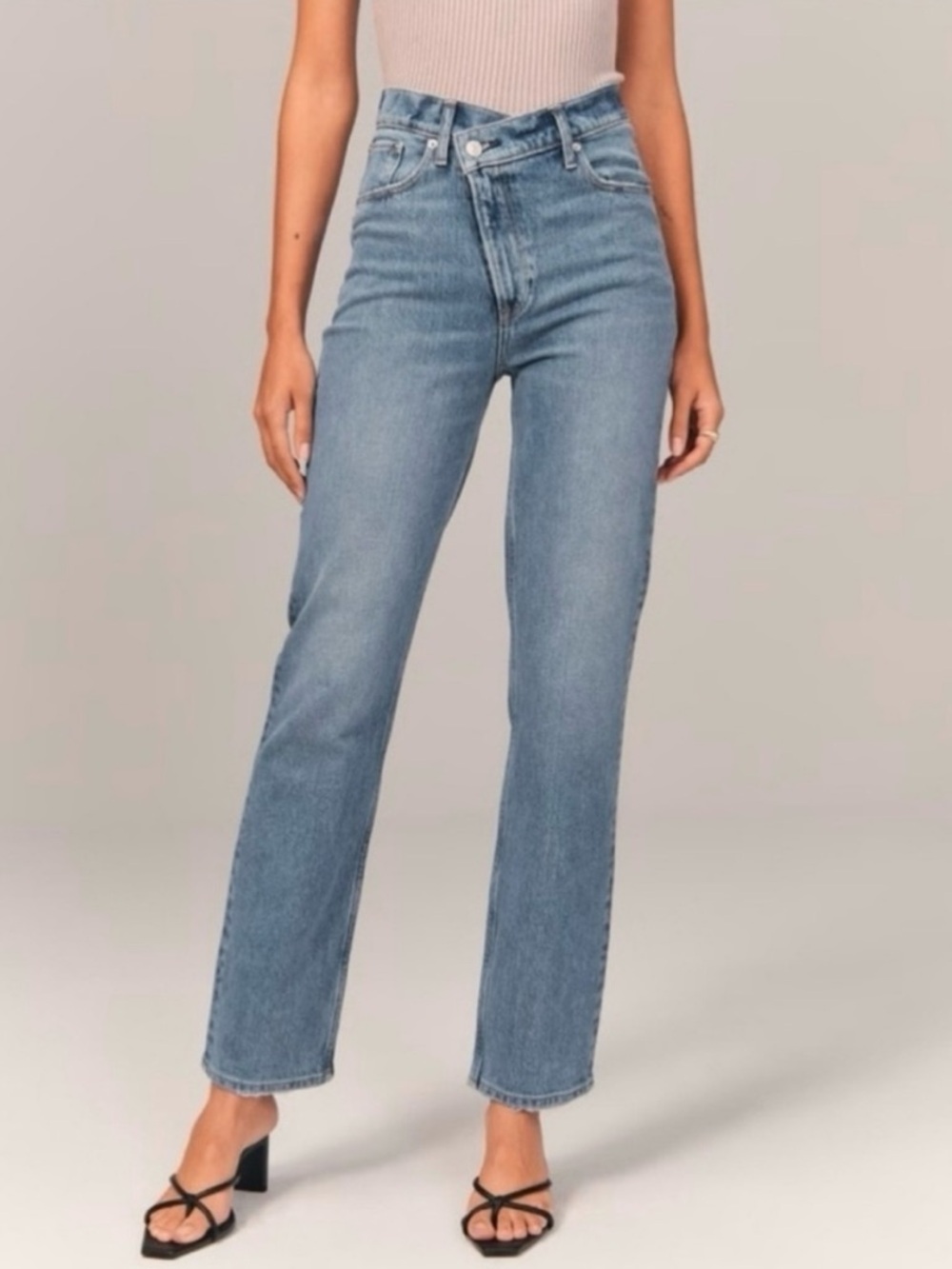 Abercrombie & Fitch Jeans Womens 27 4 Long The 90s Slim Straight Ultra High Rise